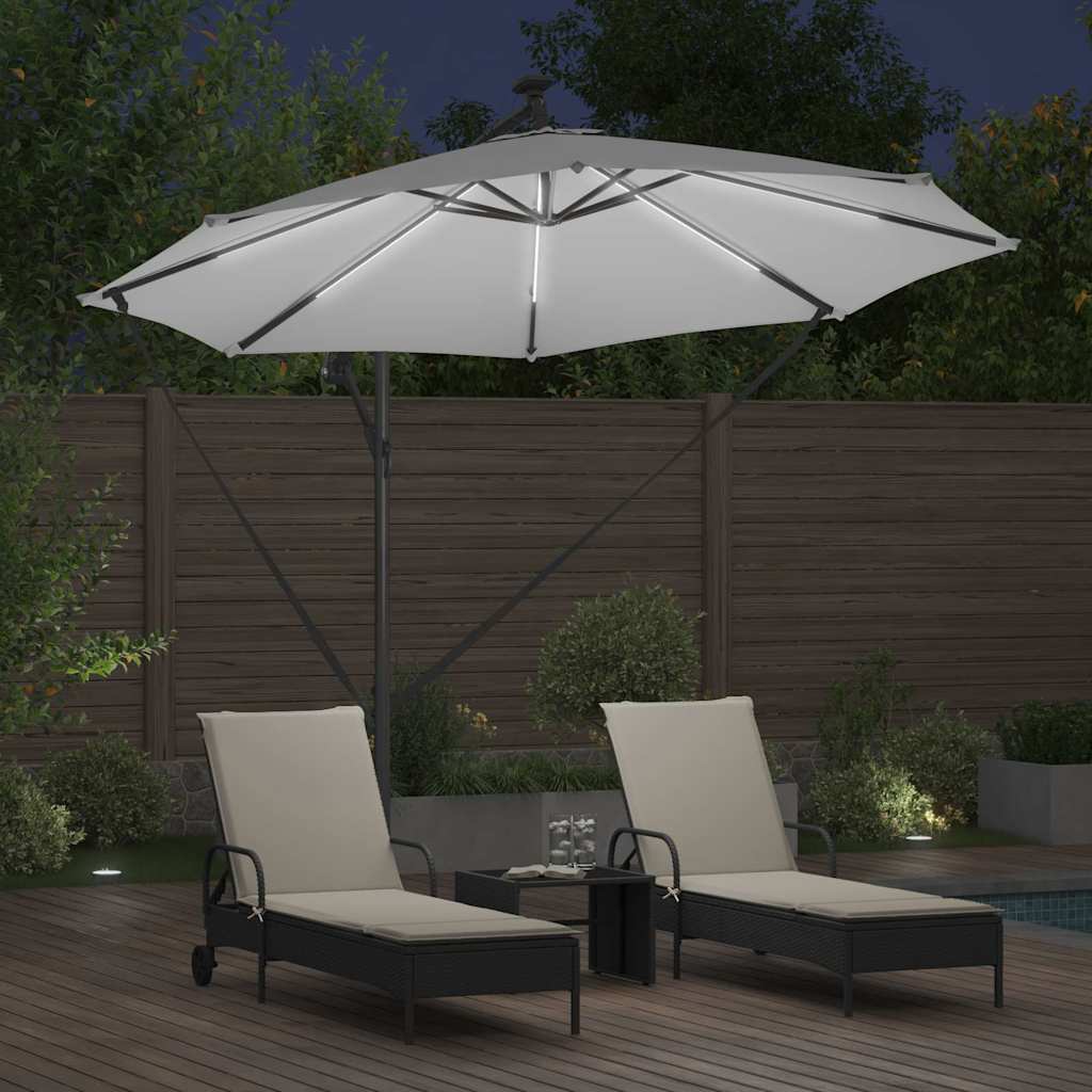 Parasoll Sand 294 x 294 x 248 cm Polyester och aluminium