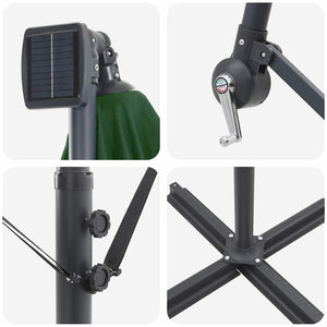 Parasoll Grön 294 x 200 x 270 cm Polyester och aluminium