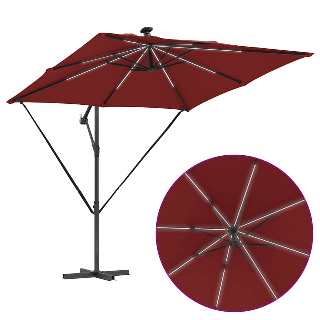 Cantilever bananparasol Terracotta 249 x 249 x 250 cm