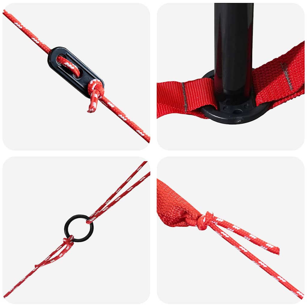 Teepee Tält med tak med lagring Grön och Grå 490 x 410 x 210 cm