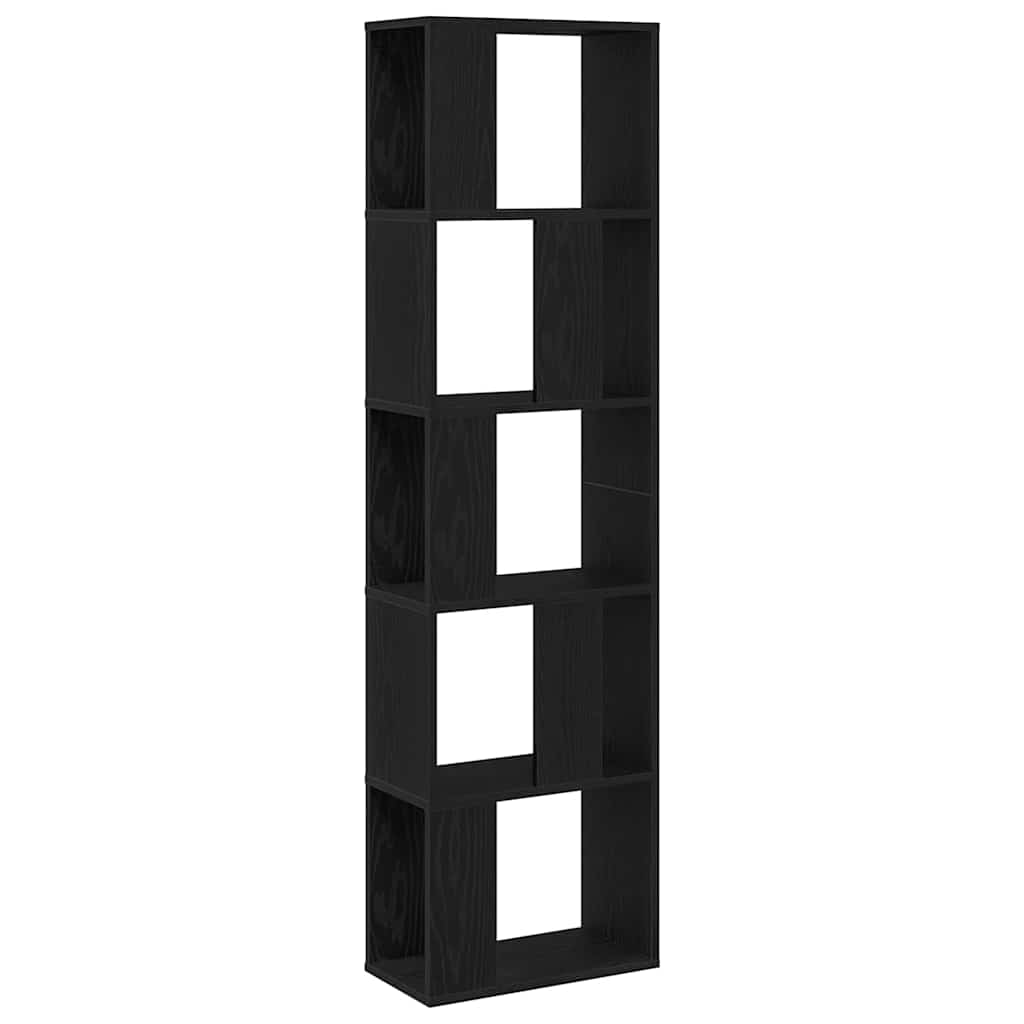 Bokhylla 5.0 nivåer 45 x 23,5 x 162,5 cm Svart Ek