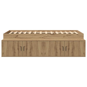 Sängram med låda Artisan Ek 80 x 200 cm Konstruerat trä