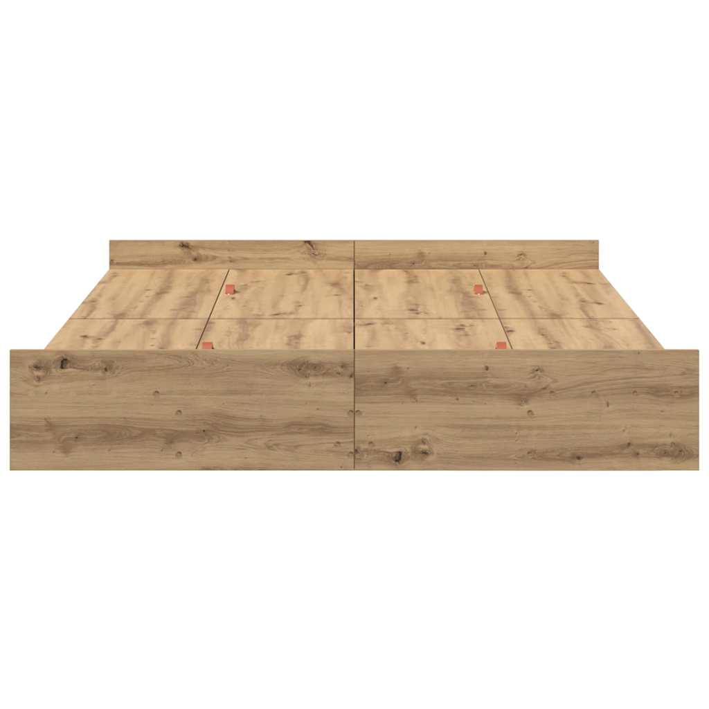 Förvaringssängram Artisan Ek 160 x 200 cm Konstruerat trä