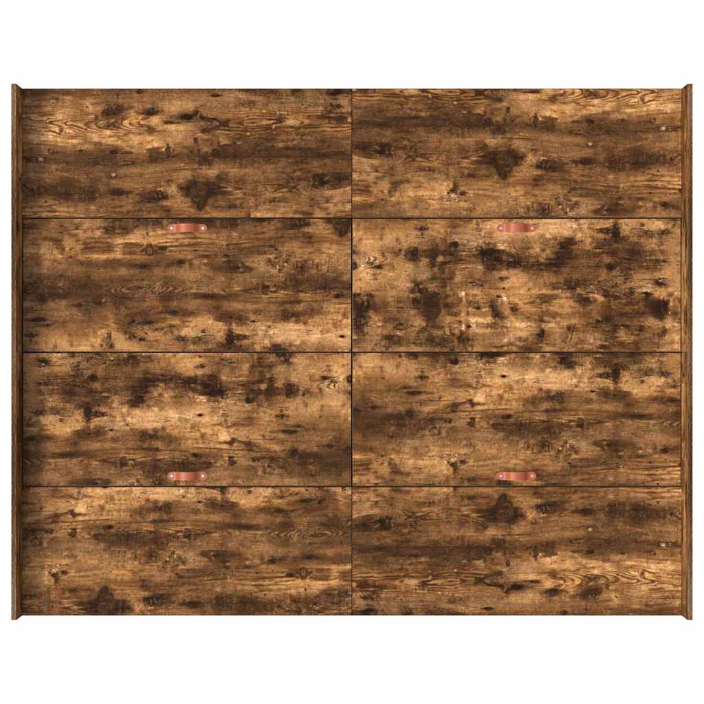 Förvaringssängram med låda Rökt ek 150 x 200 cm Konstruerat trä