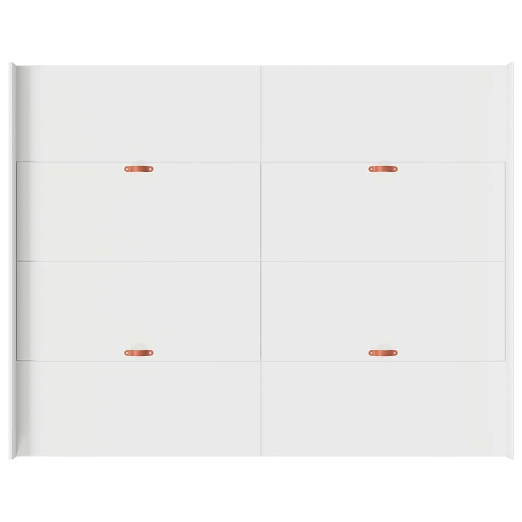 Förvaringssängram med låda Vit 140 x 200 cm Konstruerat trä