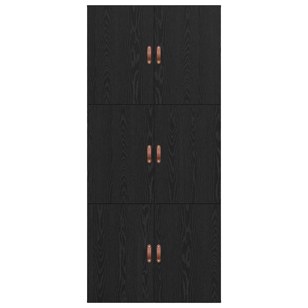 Förvaringssängram Svart Ek 70 x 190 cm Konstruerat trä