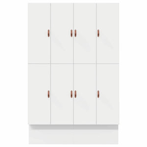 Förvaringssängram med låda Vit 150 cm Konstruerat trä