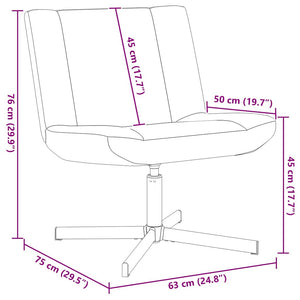 Skrivstol Kräm 63 x 75 x 76 cm tyg