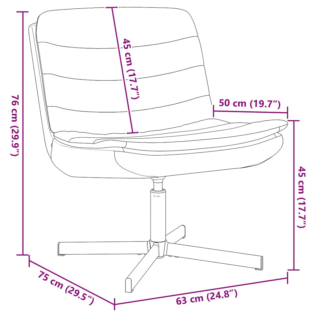 Skrivstol Moln Grå 63 x 75 x 76 cm tyg