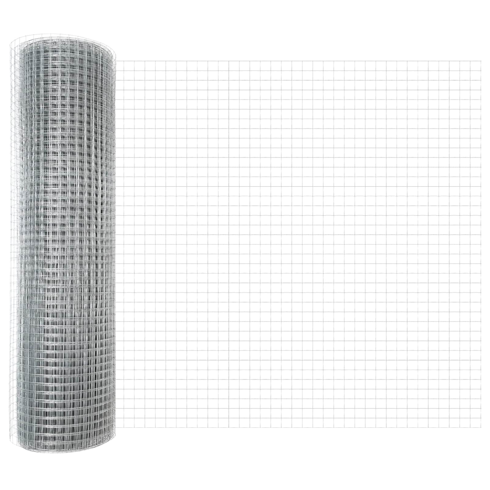Svetsat trådstängsel 1000 x 80 cm Silver