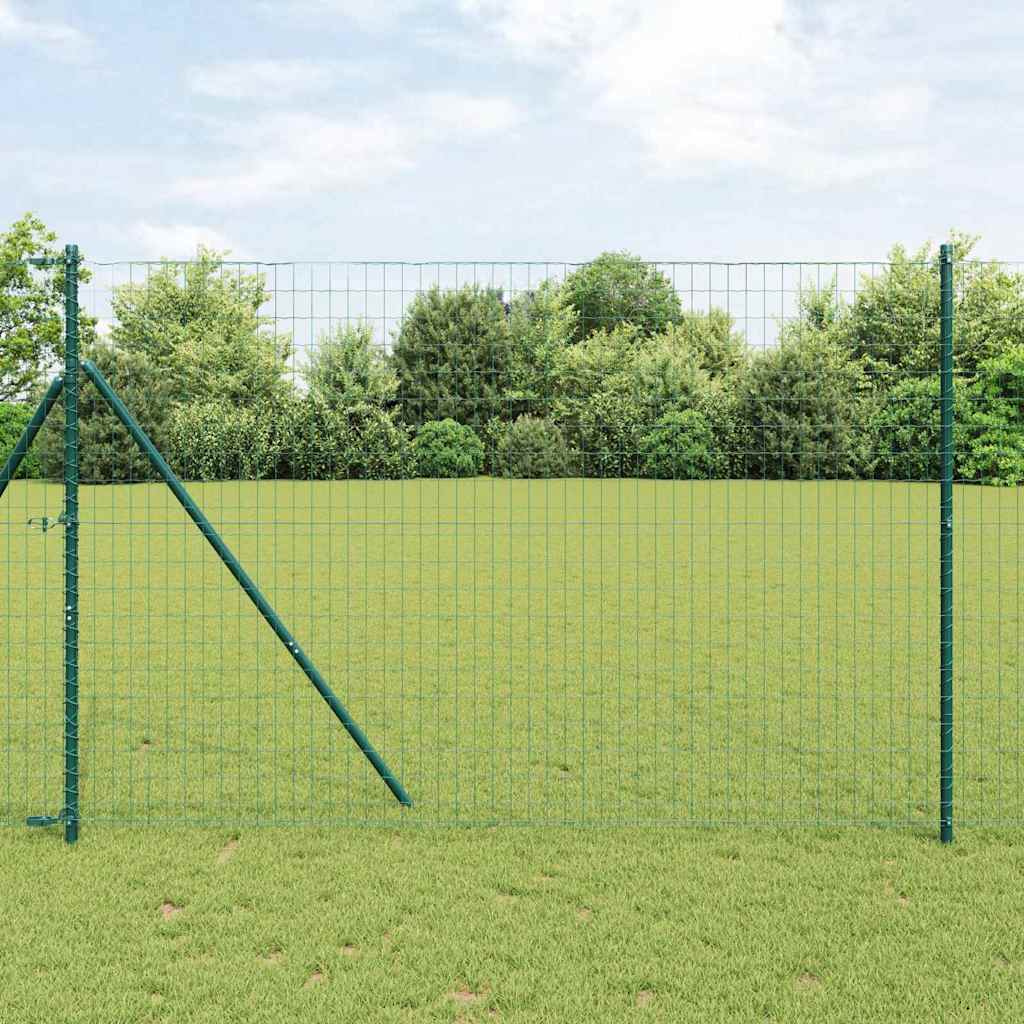 Eurogärdsel 1,6 x 10 m PVC-belagt järn Grön