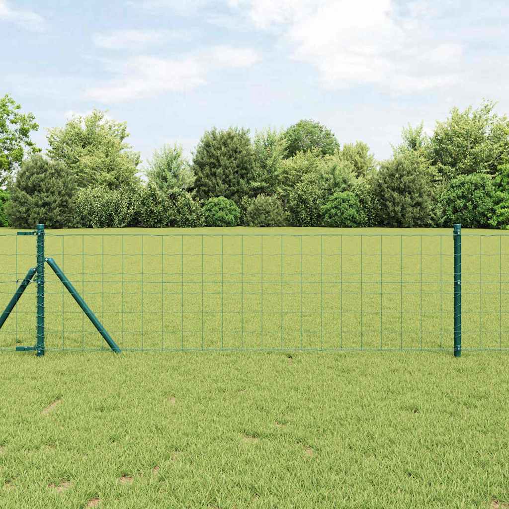 Eurogärdsel 0,6 x 10 m PVC-belagt järn Grön