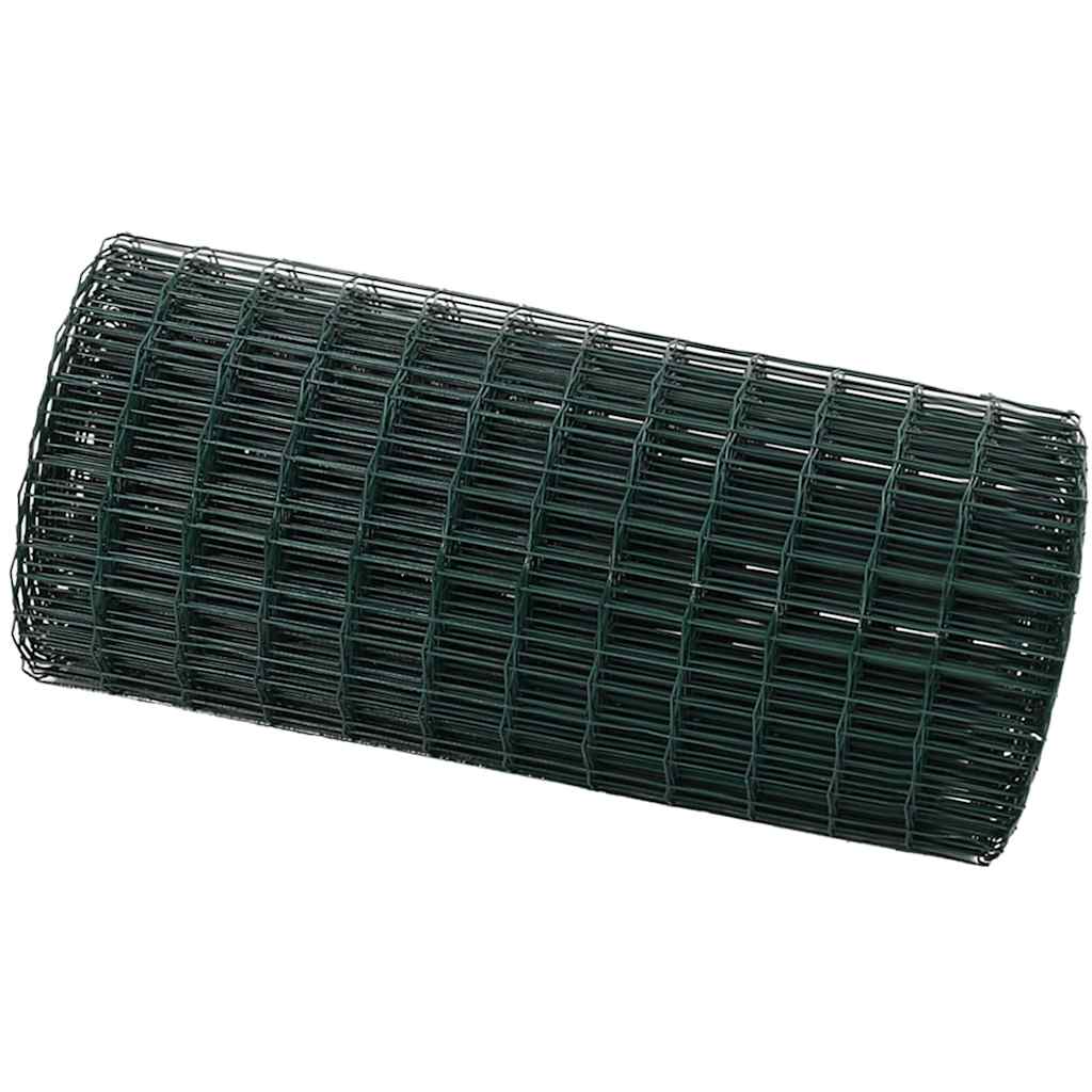 Eurogärdsel 0,6 x 10 m PVC-belagt järn Grön