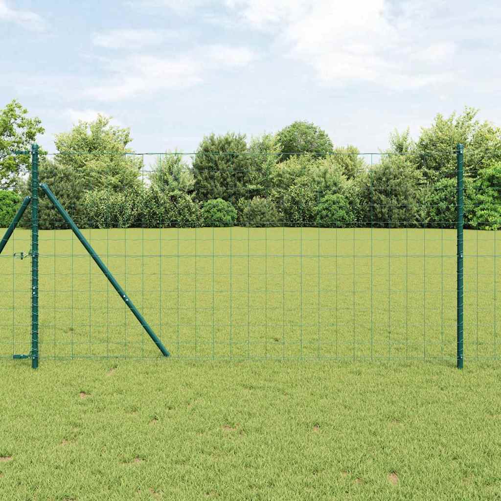 Eurogärdsel 1,4 x 10 m PVC-belagt järn Grön