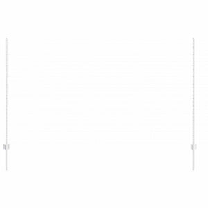 Stängselstolpe 44 pcs Silver 200 cm Stål