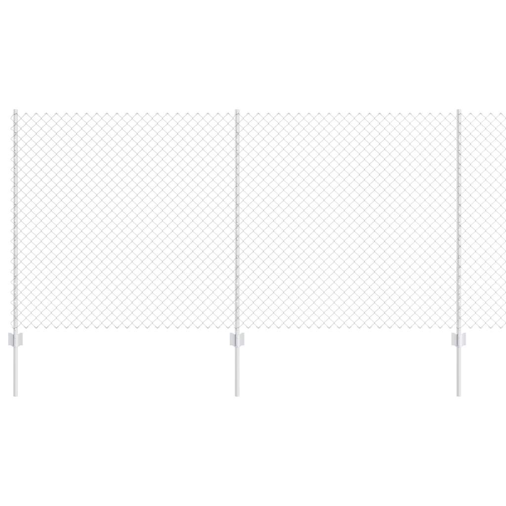 Stängsel med stolpe Silver 1,2 x 10 m Stål