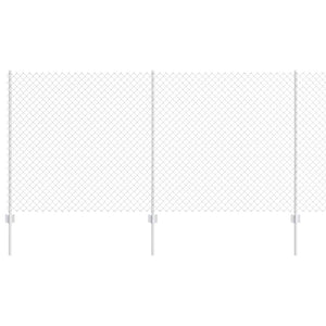 Stängsel med stolpe Silver 1,2 x 10 m Stål
