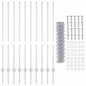 Stängsel med stolpe Silver 1,2 x 10 m Stål