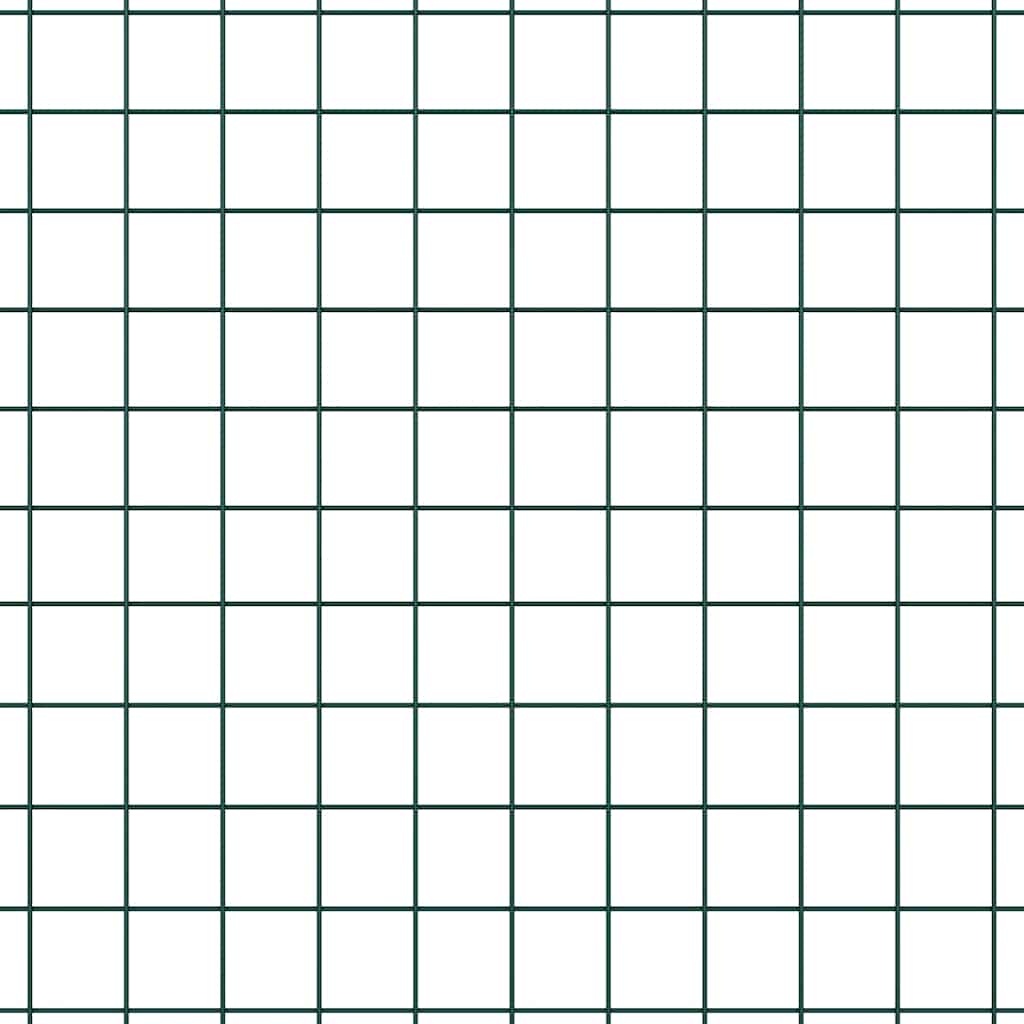 Stängsel med stolpe Grön 1,2 x 25 m Stål och PVC