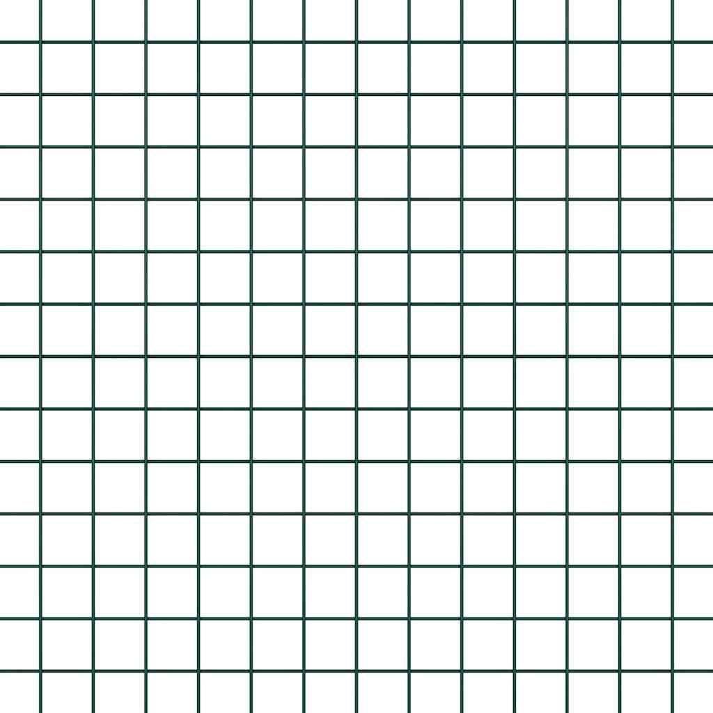 Stängsel med stolpe Grön 1,5 x 25 m Stål