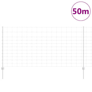 Stängsel med stolpe Silver 1,2 x 50 m Stål