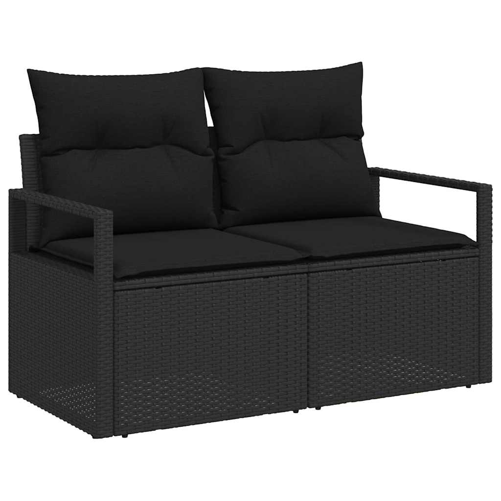 Trädgårdsoffa med kudde 120 x 62 x 69 cm konstrotting