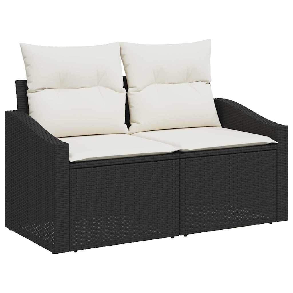 Trädgårdsoffa med kudde 123 x 62 x 69 cm konstrotting