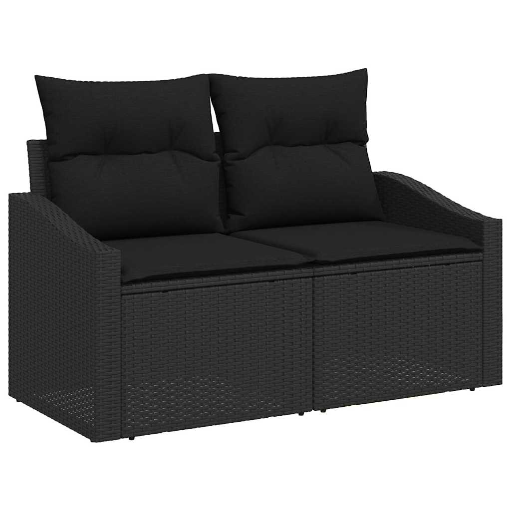 Trädgårdsoffa med kudde 123 x 62 x 69 cm konstrotting