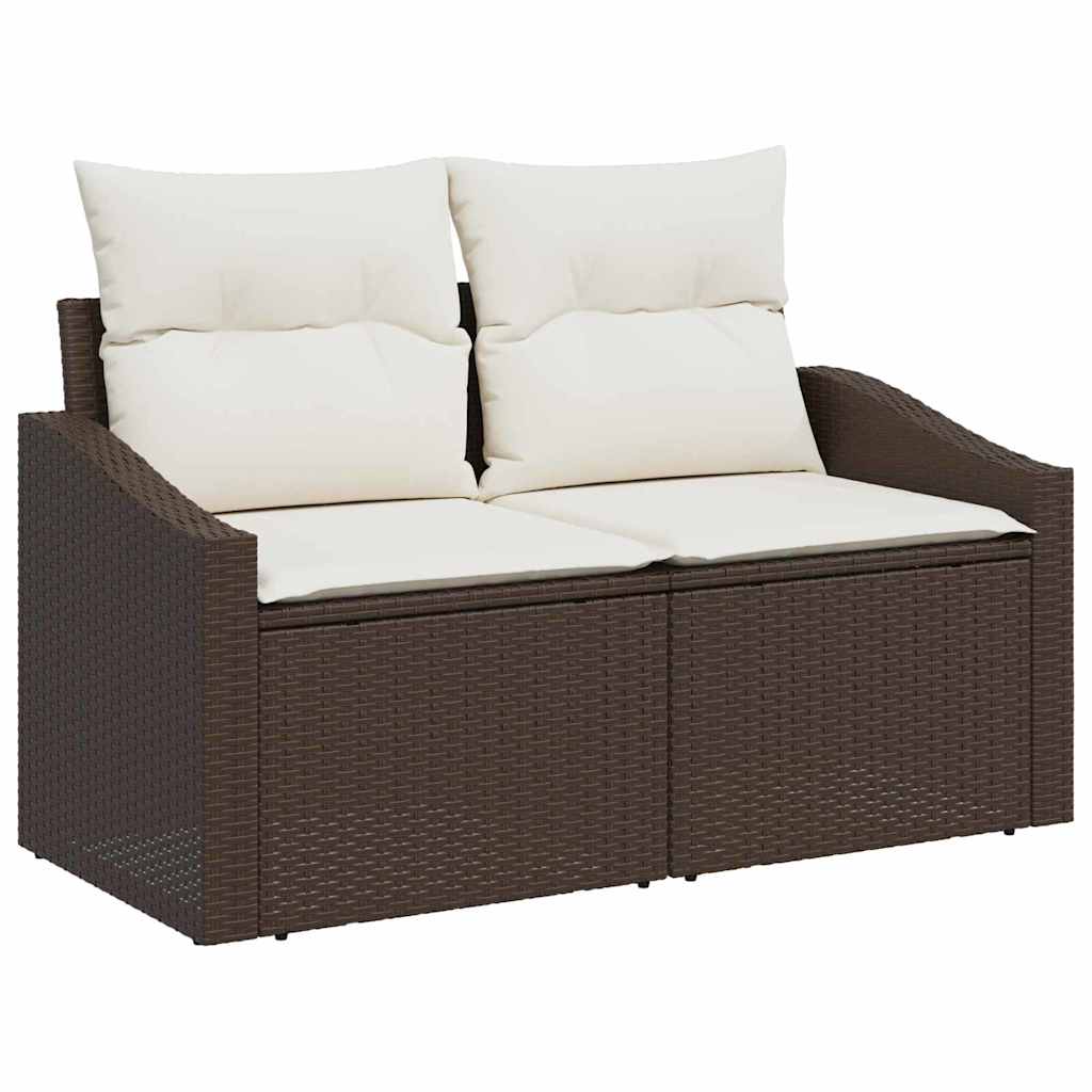 Trädgårdsoffa med kudde 123 x 62 x 69 cm konstrotting