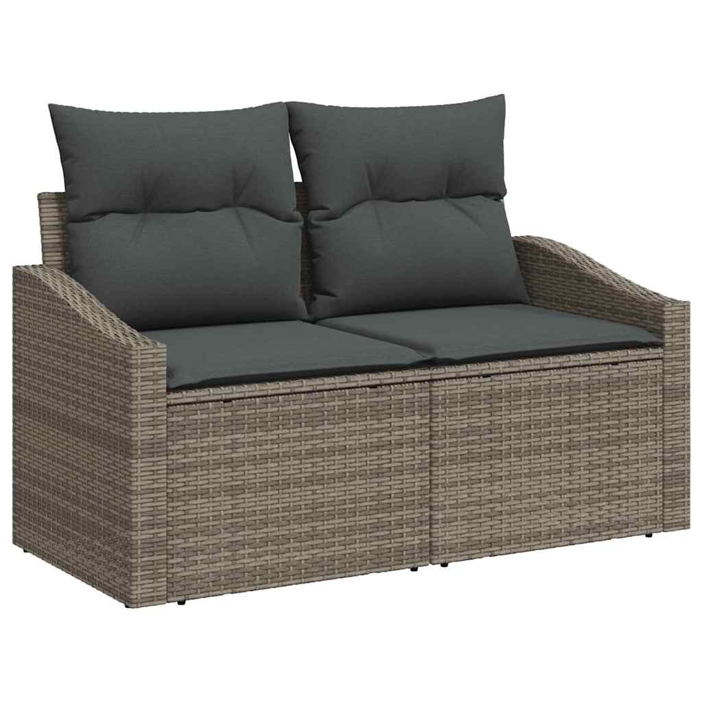 Trädgårdsoffa med kudde 123 x 62 x 69 cm konstrotting