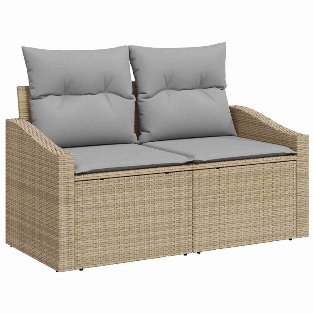 Trädgårdsoffa med kudde 123 x 62 x 69 cm konstrotting