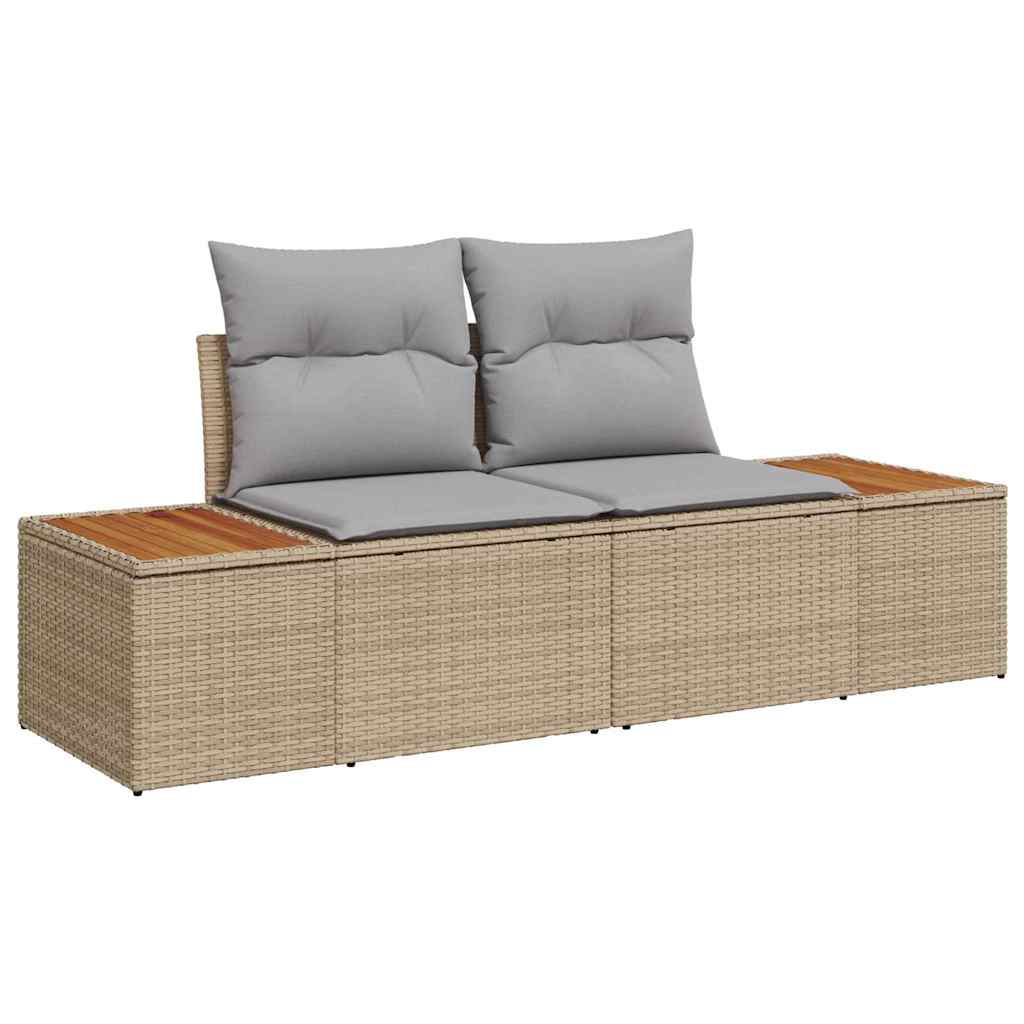 Trädgårdsoffa Beige 184 x 62 x 85cm konstrotting