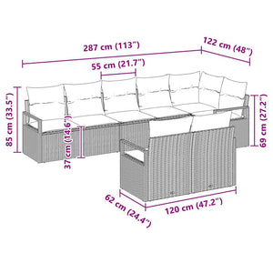 Soffset 8 pcs Brun konstrotting