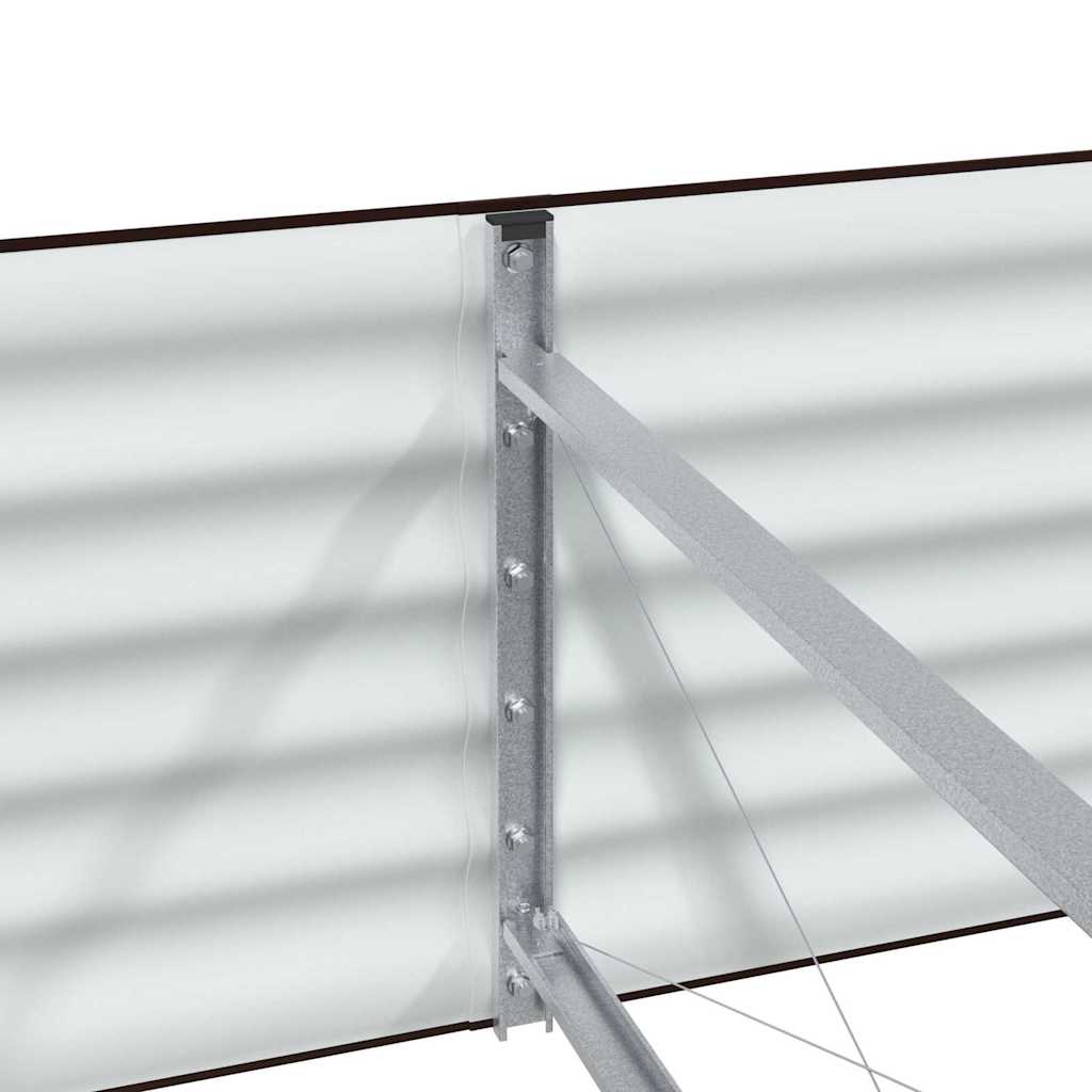 Upphöjd odlingslåda Brun 320 x 80 x 44 cm Stål