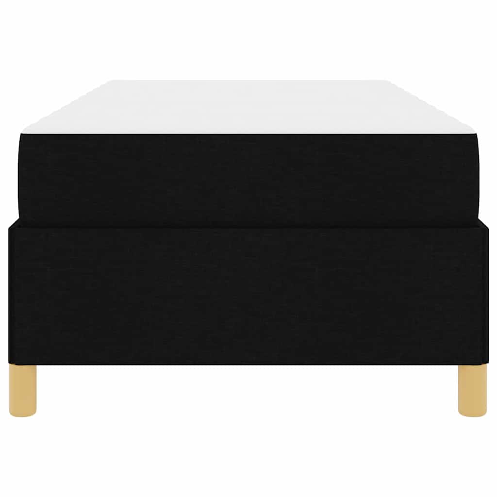 Sängram med madrass Svart 100 x 200 cm tyg