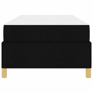 Sängram med madrass Svart 100 x 200 cm tyg