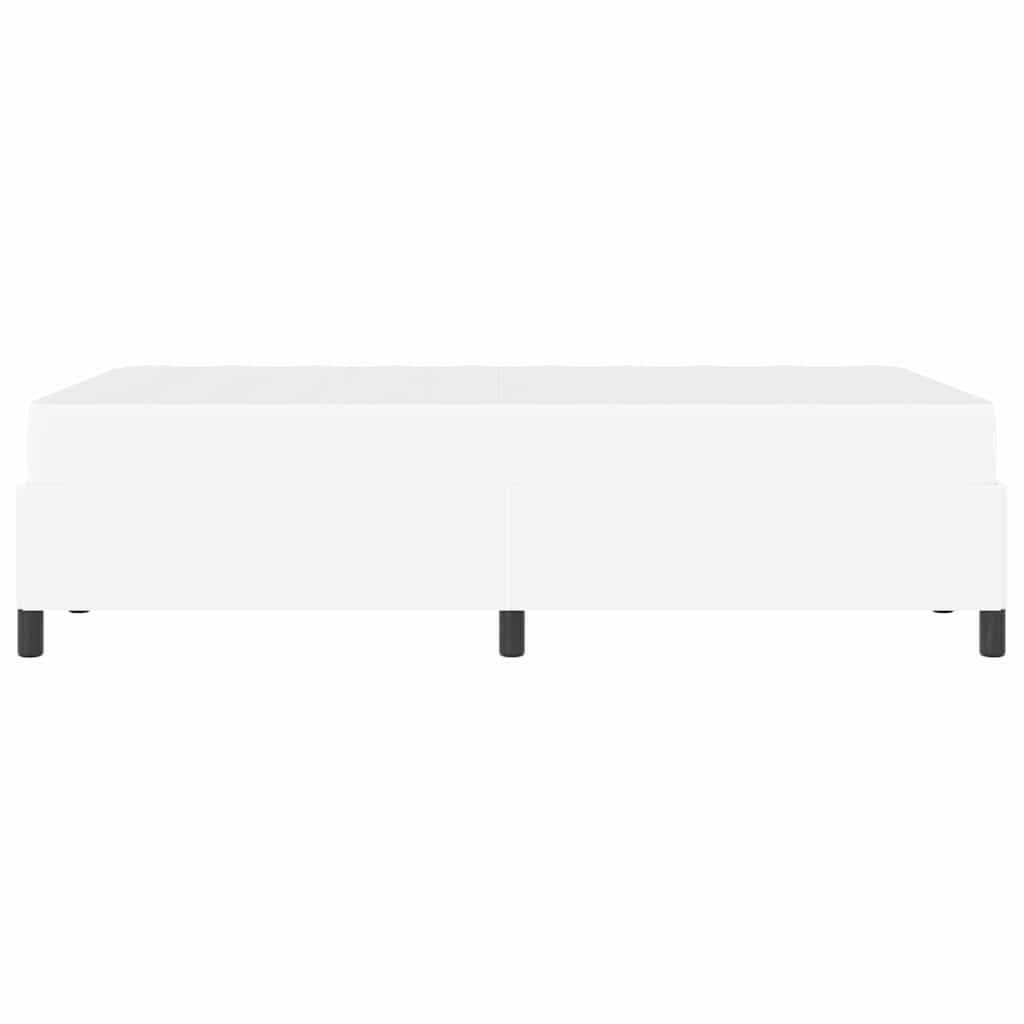 Sängram med madrass Vit 120 x 200 cm tyg