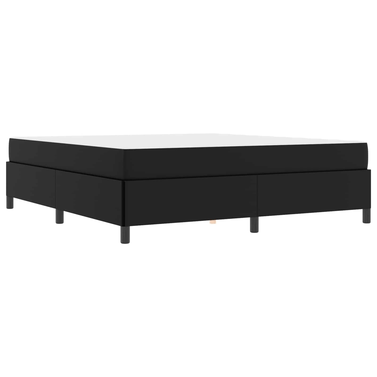 Sängram med madrass Svart 180 x 200 cm tyg