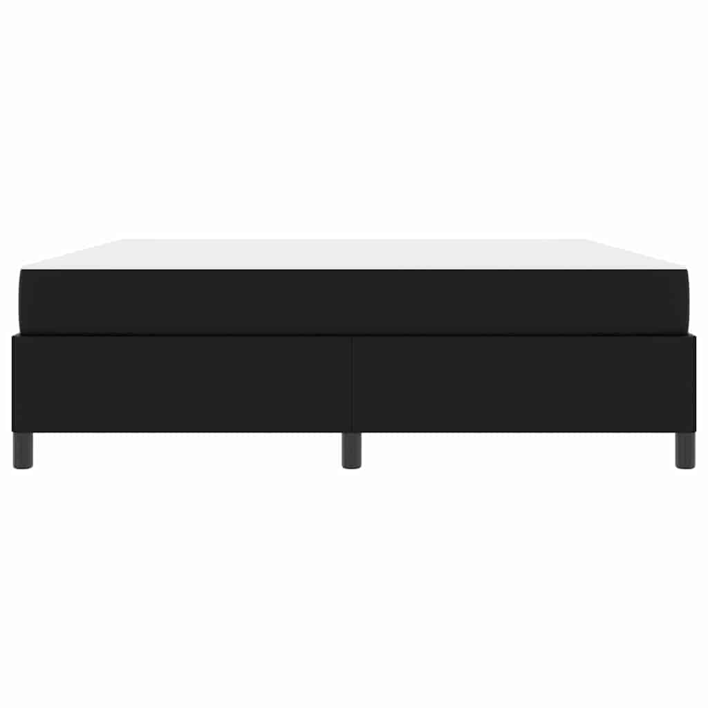 Sängram med madrass Svart 180 x 200 cm tyg