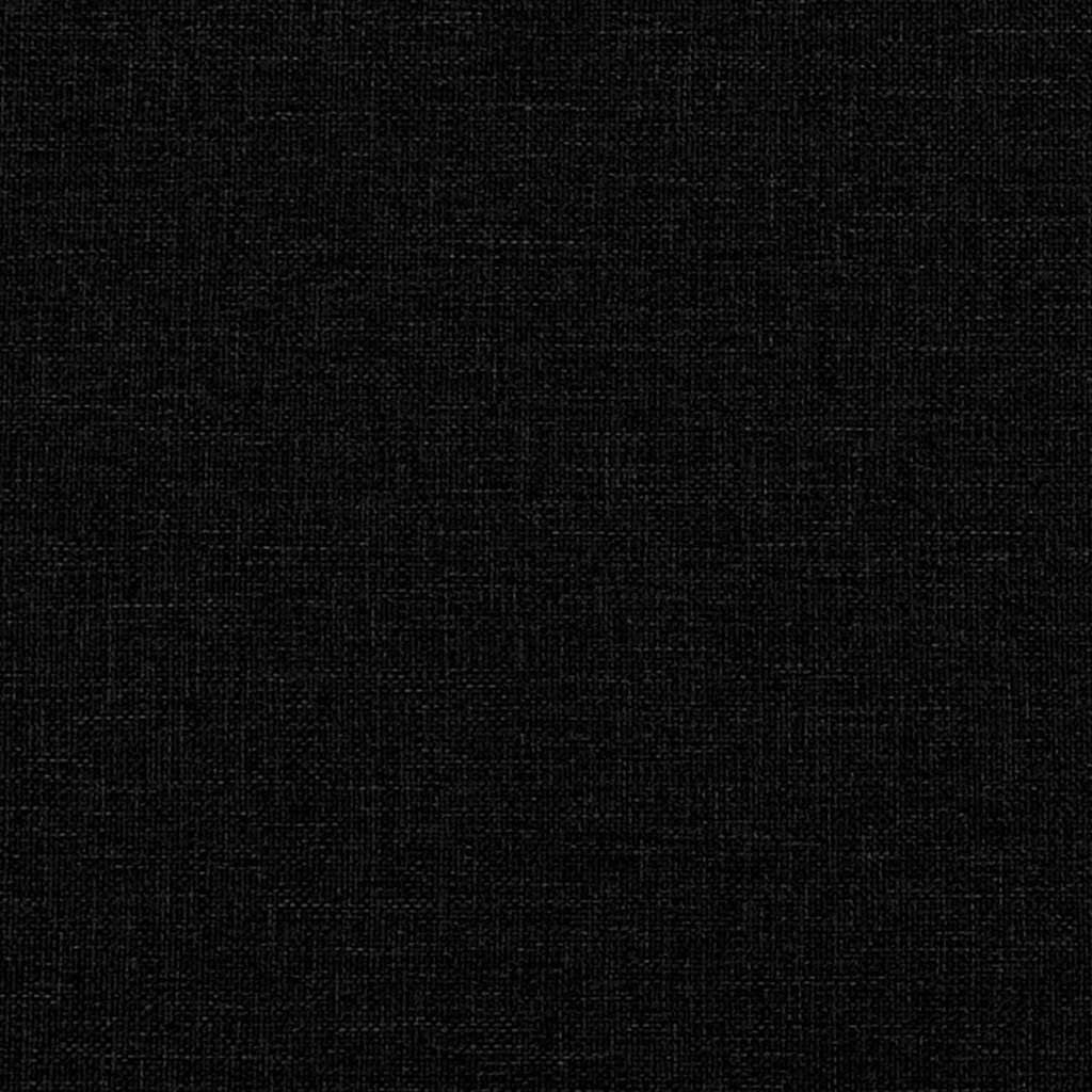 Sängram med madrass Svart 90 x 200 cm tyg