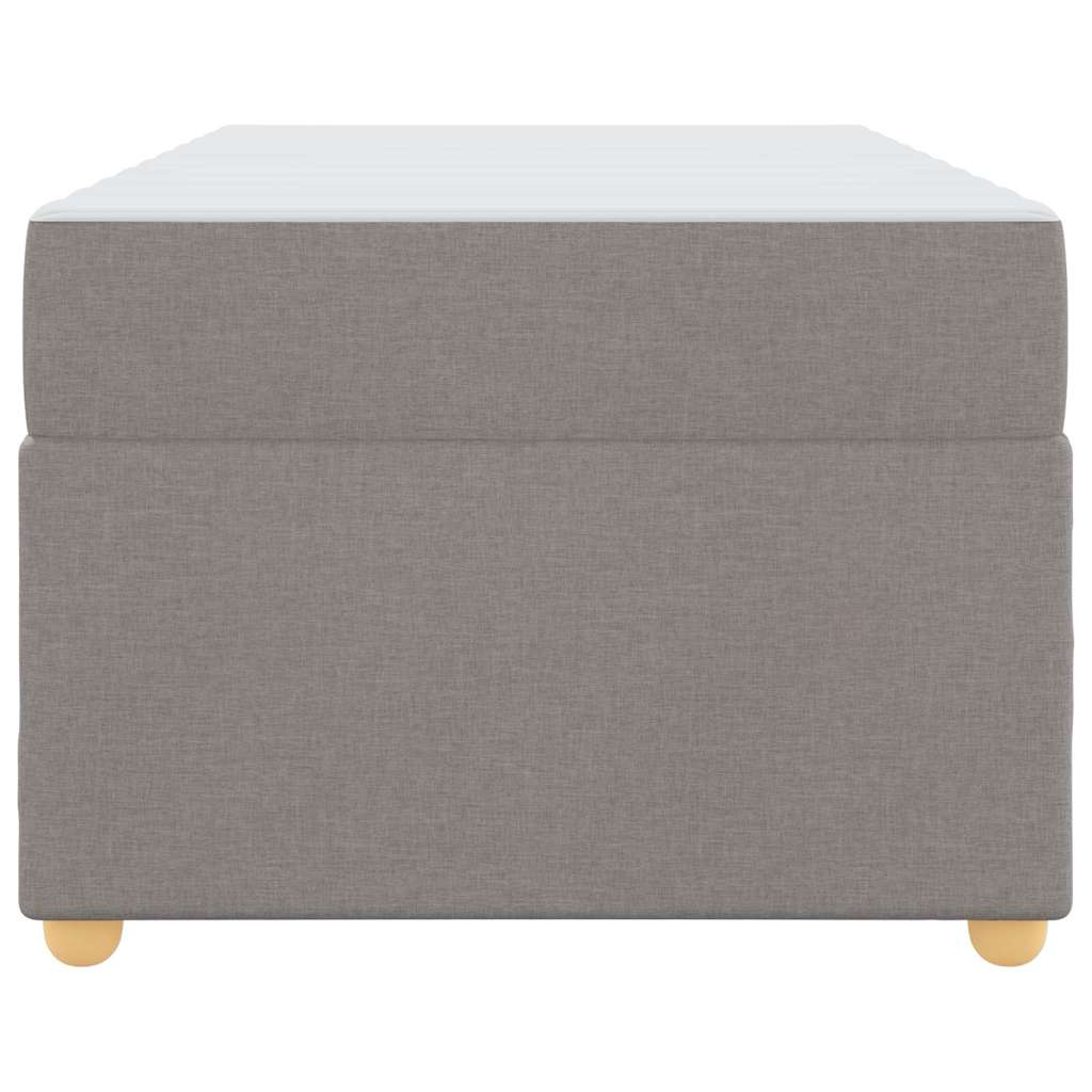Sängram med madrass Taupe 100 x 200 cm tyg