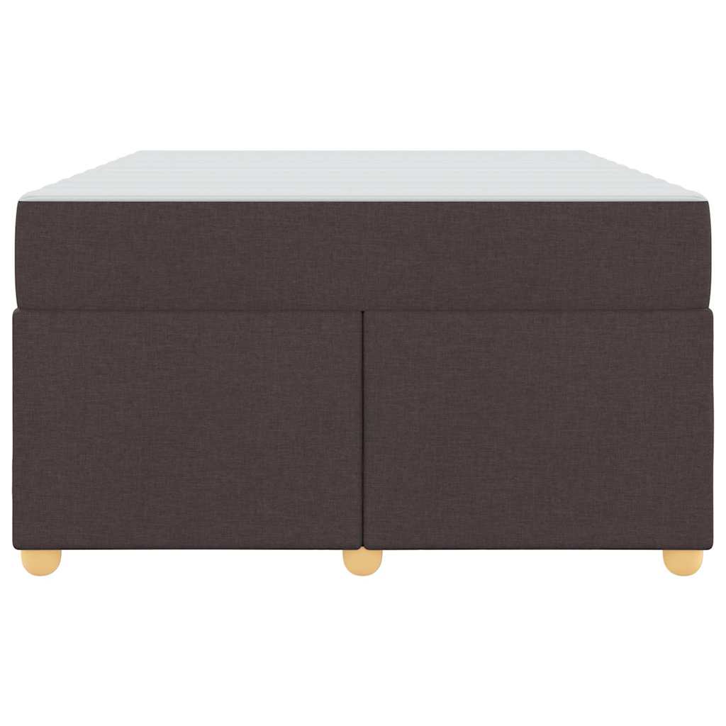 Sängram med madrass Mörkbrun 120 x 200 cm tyg