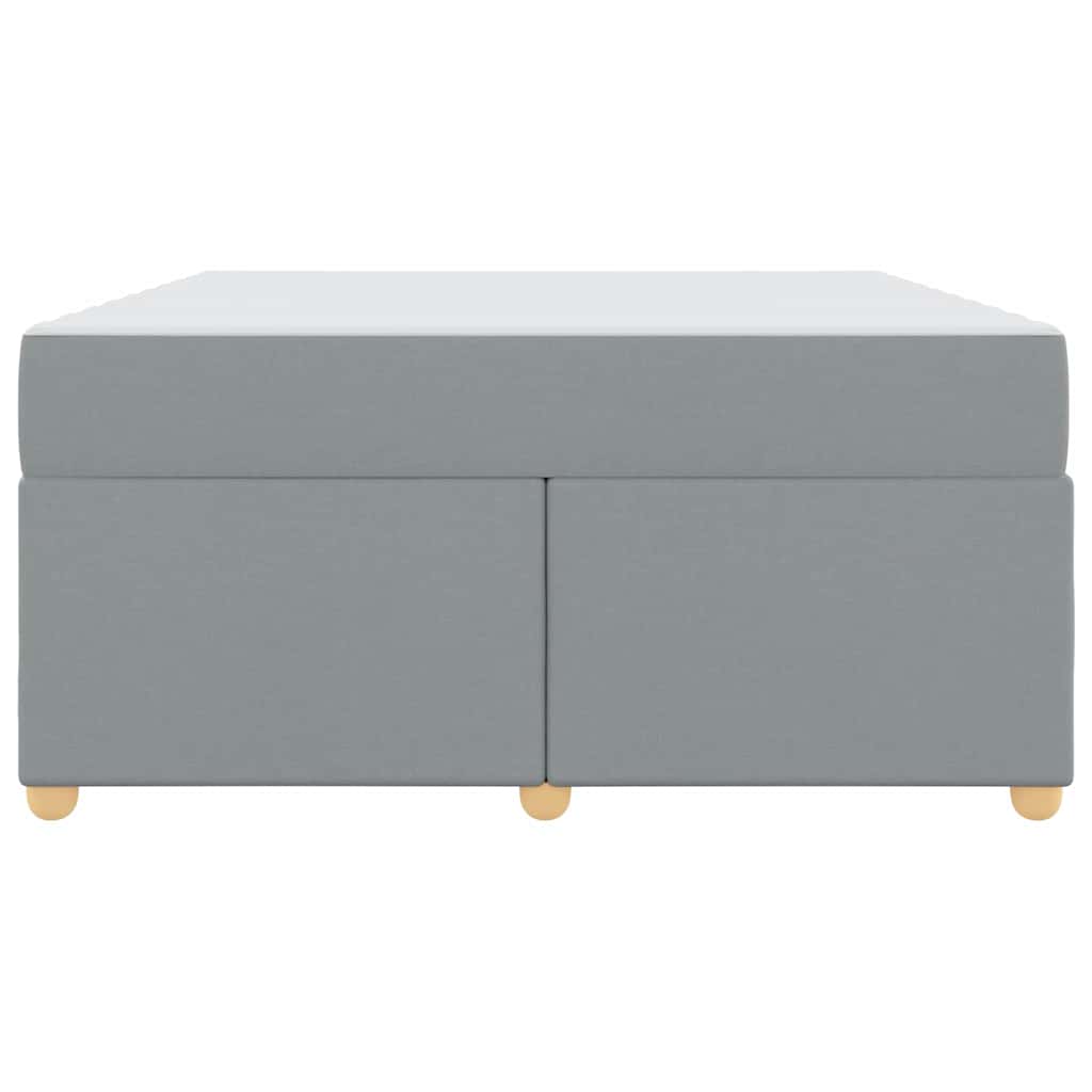 Sängram med madrass Ljusgrå 160 x 200 cm tyg