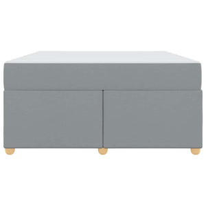 Sängram med madrass Ljusgrå 160 x 200 cm tyg