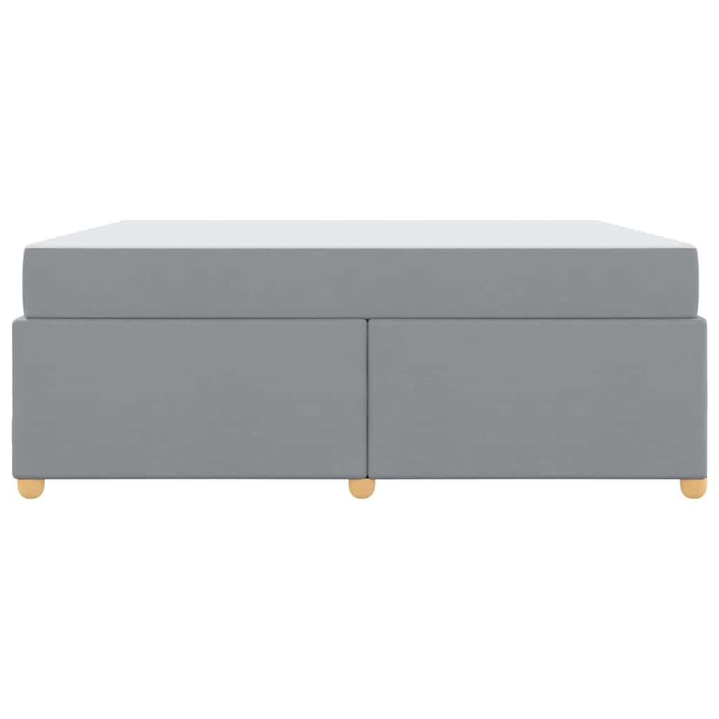 Sängram med madrass Ljusgrå 180 x 200 cm tyg