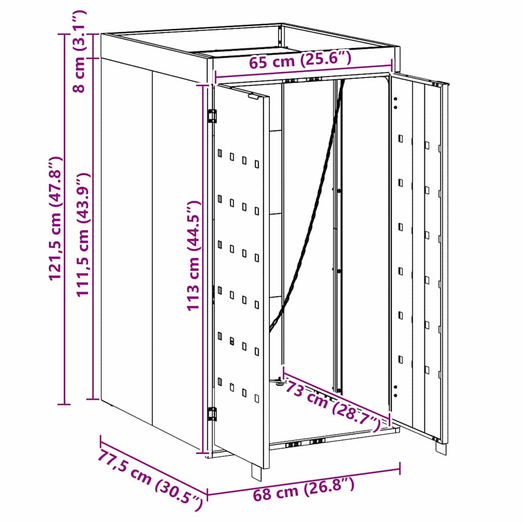 Säckvagn Lagring med Planteringstak för Enkel 240L Säck