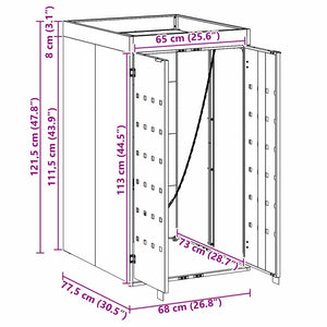 Säckvagn Lagring med Planteringstak för Enkel 240L Säck