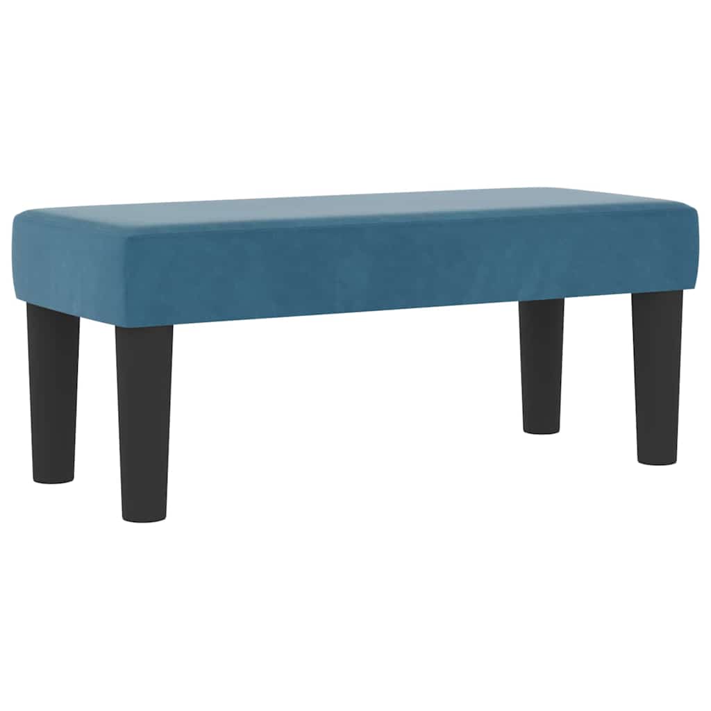 Bäddfjäder med madrass Mörkblå 80 x 200 cm Sammet