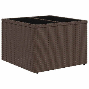 Trädgårdsoffset 9 pcs Brun Poly rattan