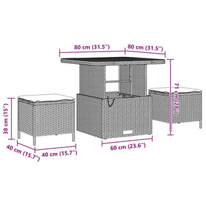 Trädgårdsoffset med kudde 13 pcs beige och gräddvit